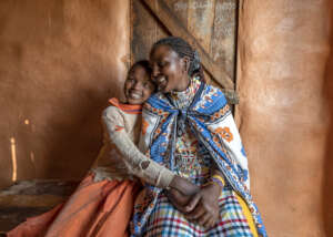 Irene at home with her mom, 2021.