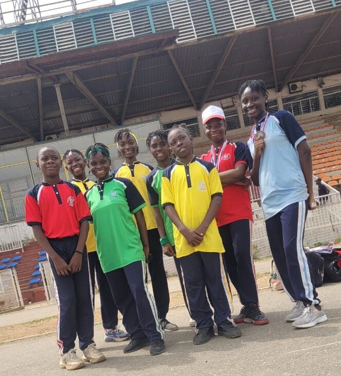 Children at the inter-house sport ground