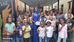 Children at the January Birthday Celebration