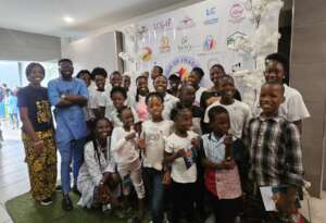 Children and caregivers at the Outpour outing