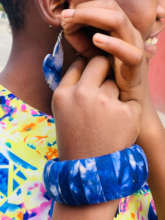 One of the children modelling a CraftPlus product