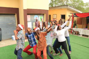 children celebrating 2019 Christmas