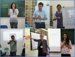 Volunteer speakers at capacity building workshops.