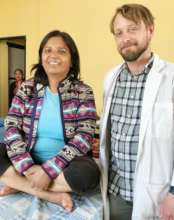 Derek with Clinic Patients