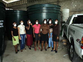 An inspection of our 2,000-gallon water tanks.