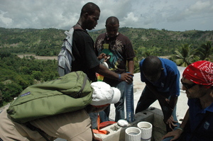 Ovidio Ibanez-Lopez of the UNDP inspects our work