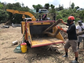 Island Green Living Association: wood chipper