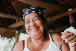 Lidia, weaver from the Boruca community