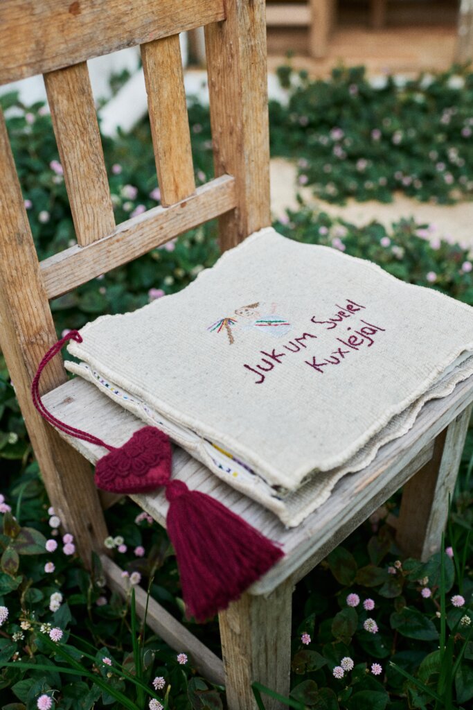 Embroidered book for the President of Mexico