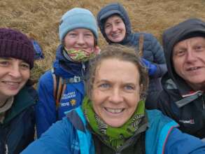 Staff working on the peatland