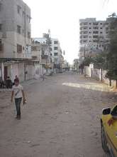 Street in front of Al Basma Club in Gaza City