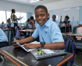 A student at Christel House Jamaica