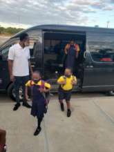 Kids arrive at school.