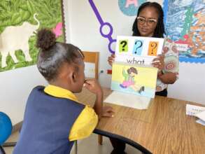 Reading assessments at Christel House Jamaica.