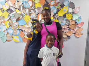 Mom and her Christel House Jamaica kids!