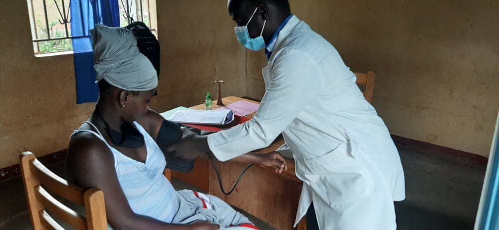 Namaganda Fabiola attending antenatal check up