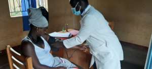Namaganda Fabiola attending antenatal check up