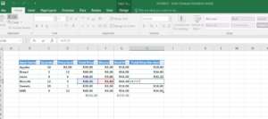 Microsoft Excel assessment completed by Ntando.