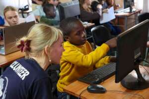 Computer lesson underway