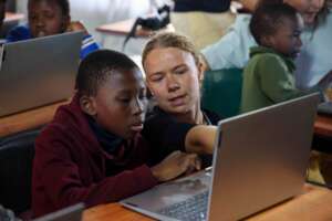 Computer lesson at Ezulwini NCP