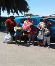 Families receiving food parcels
