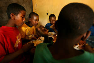 Kids in Retrak's programs receive nutritious meals