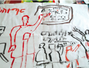 This young artist dreams of becoming a teacher
