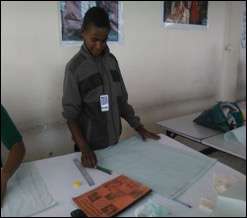Zephaniah in tailoring class