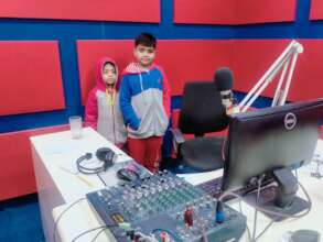 Students at Local FM Radio Station