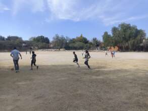 Playing soccer (Futbol)