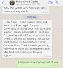 Marias Message Mobile Food Kitchen is opened