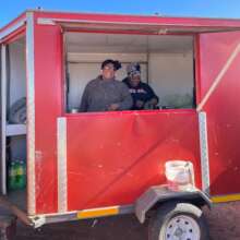 Mobile kitchen from outside