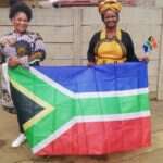 with South African flag