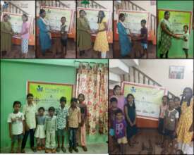 Issue slippers to the children of Remedial Schools