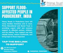 Emergency relief for flood victims in Puducherry