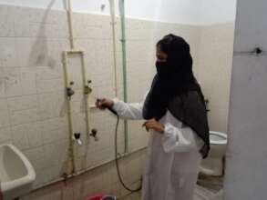 Sanitizing children's home to prevent Covid