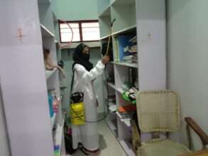 Sanitizing children's home to prevent Covid