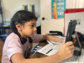 Distance Learning Elementary Student