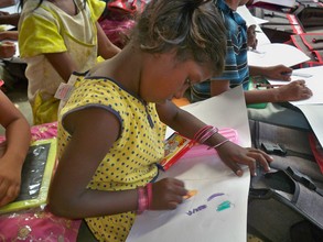 Engrossed with Crayons