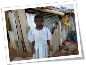 Akhila in  Vampuguda Slum