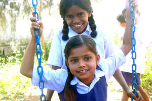 Children playing in the school