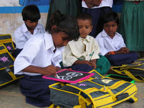 Children writing