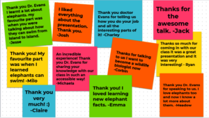 Skype a Scientist feedback from the children