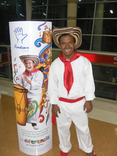 Humberto plays the drums