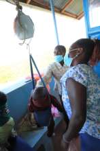 Reading the baby weighing scales