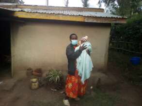 Caroline delivered her new baby at health facility