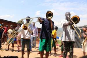Children performing Brass music