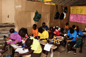 Art therapy at the refugee school
