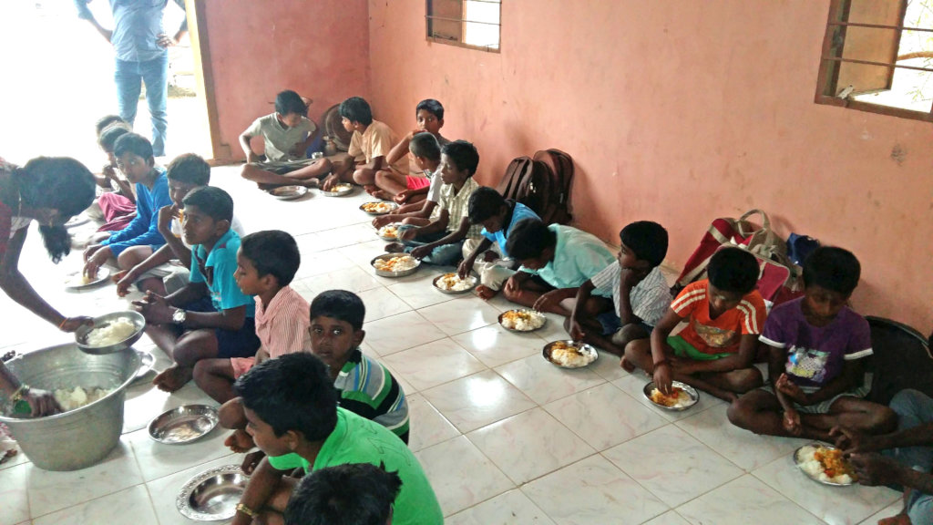 Meal to tribal children during critical pandemic