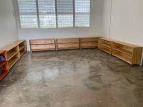 Shelves to place Montessori materials
